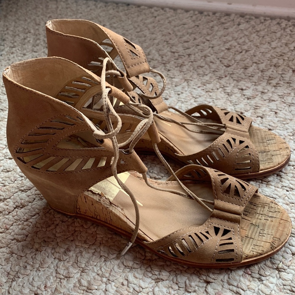 Dolce Vita tan wedges, size 8.5